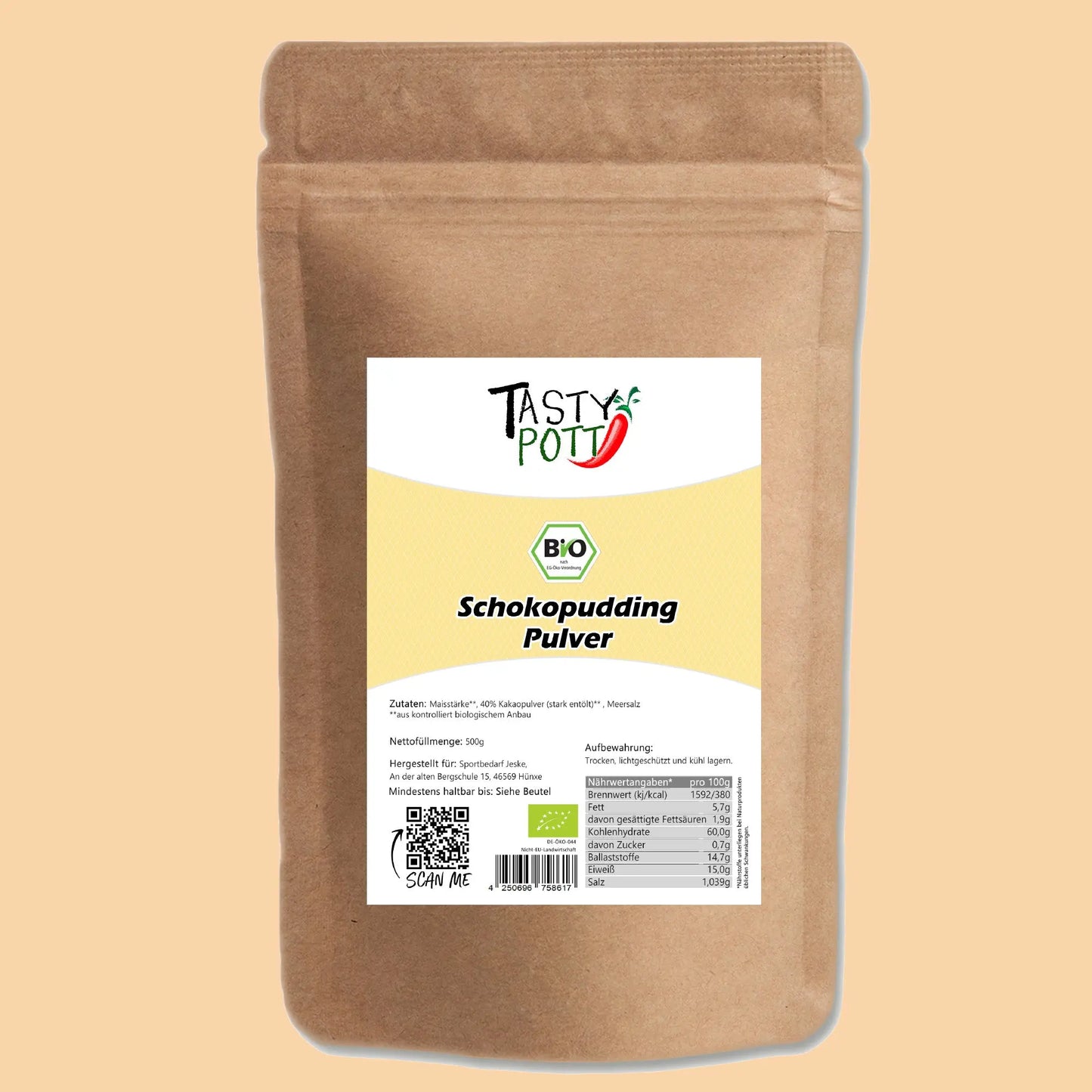 Bio Schoko Pudding Pulver - 100g Tasty Pott Tasty Pott