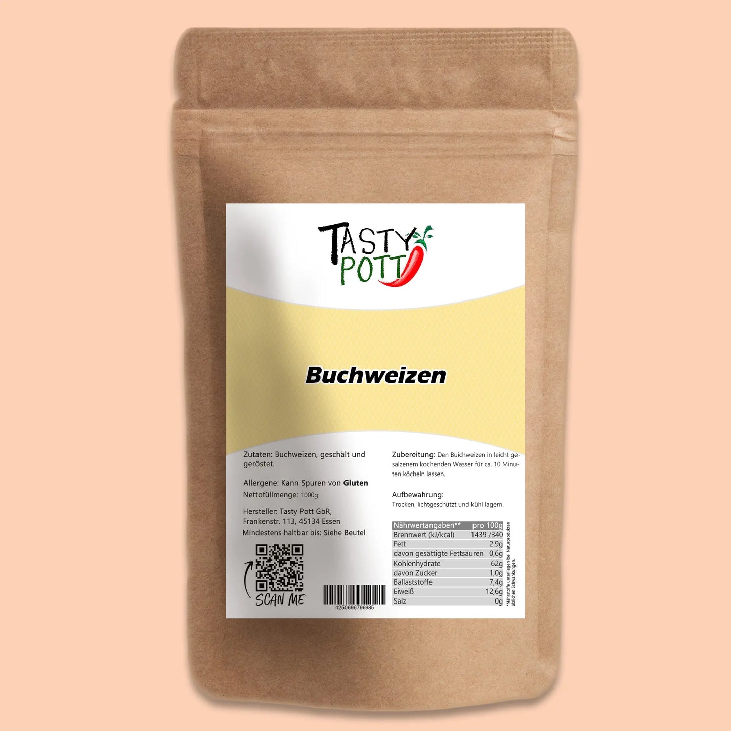 Buchweizen kaufen – Tasty Pott | Glutenfrei, pflanzlich & vielseitig verwendbar Tasty Pott