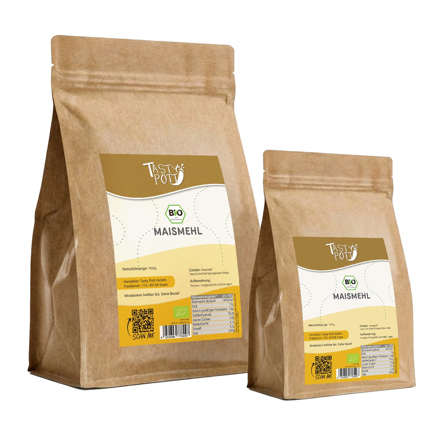 Bio Maismehl – Glutenfreie Mehlalternative - ab 1kg von Tasty Pott