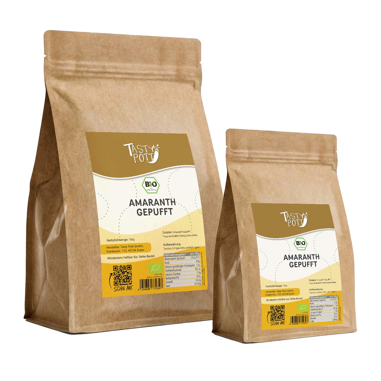 Bio Amaranth gepufft glutenfrei - ab 700g Beutel