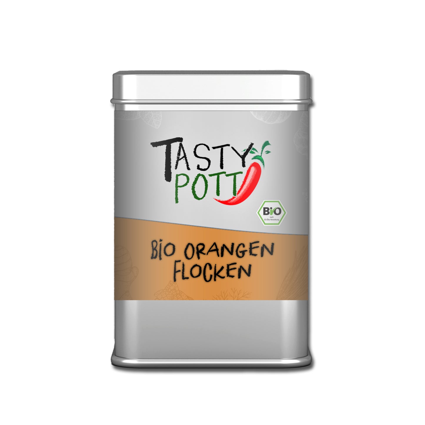 Bio Orangen Flocken - 100g Dose von Tasty Pott