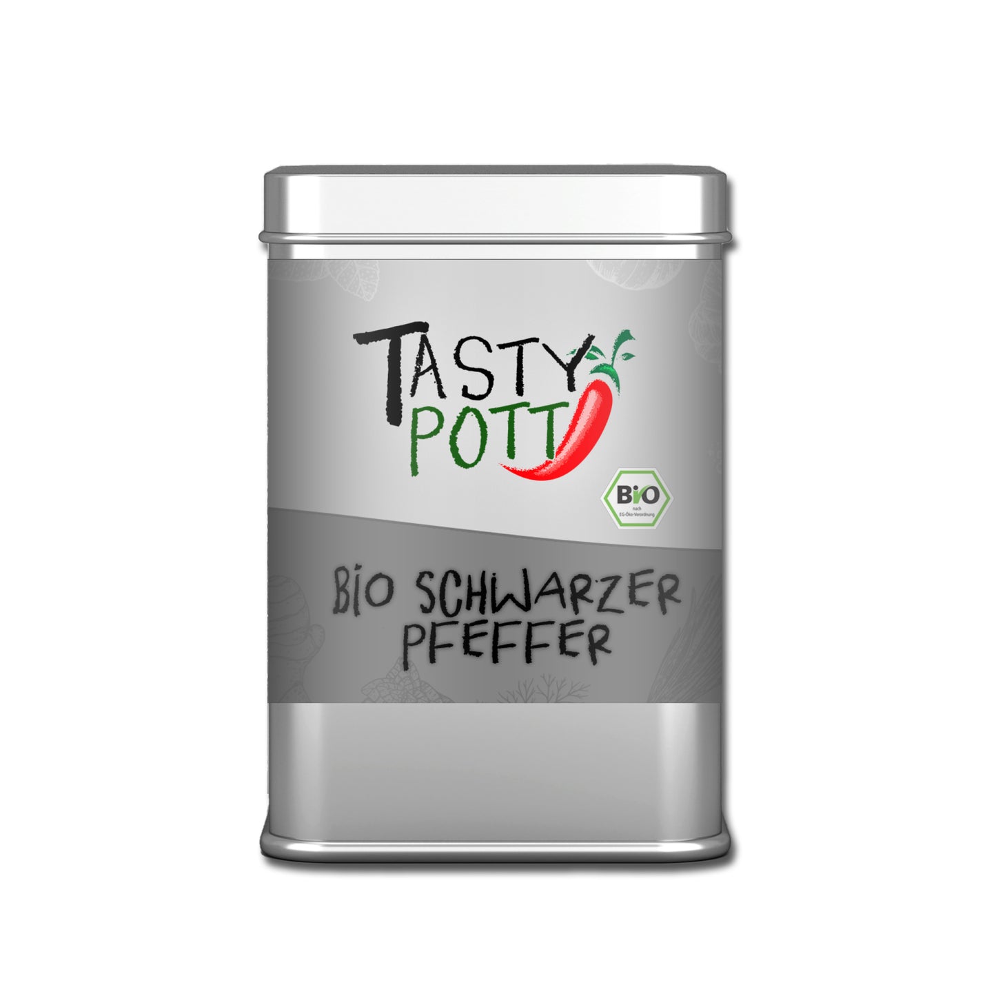 Bio Schwarzer Pfeffer - Ganze Pfefferkörner - 50g von Tasty Pott