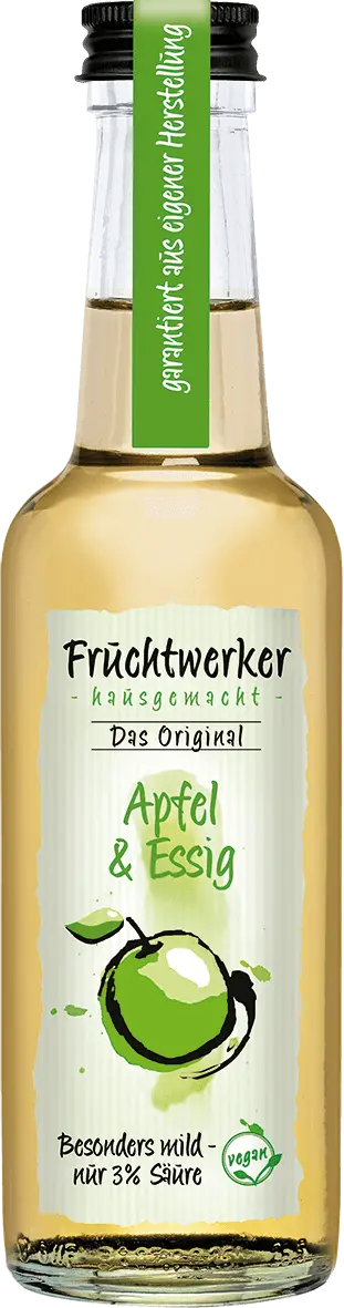 Fruchtwerker Apfelessig 250ml – Aromatischer Fruchtessig - Tasty Pott