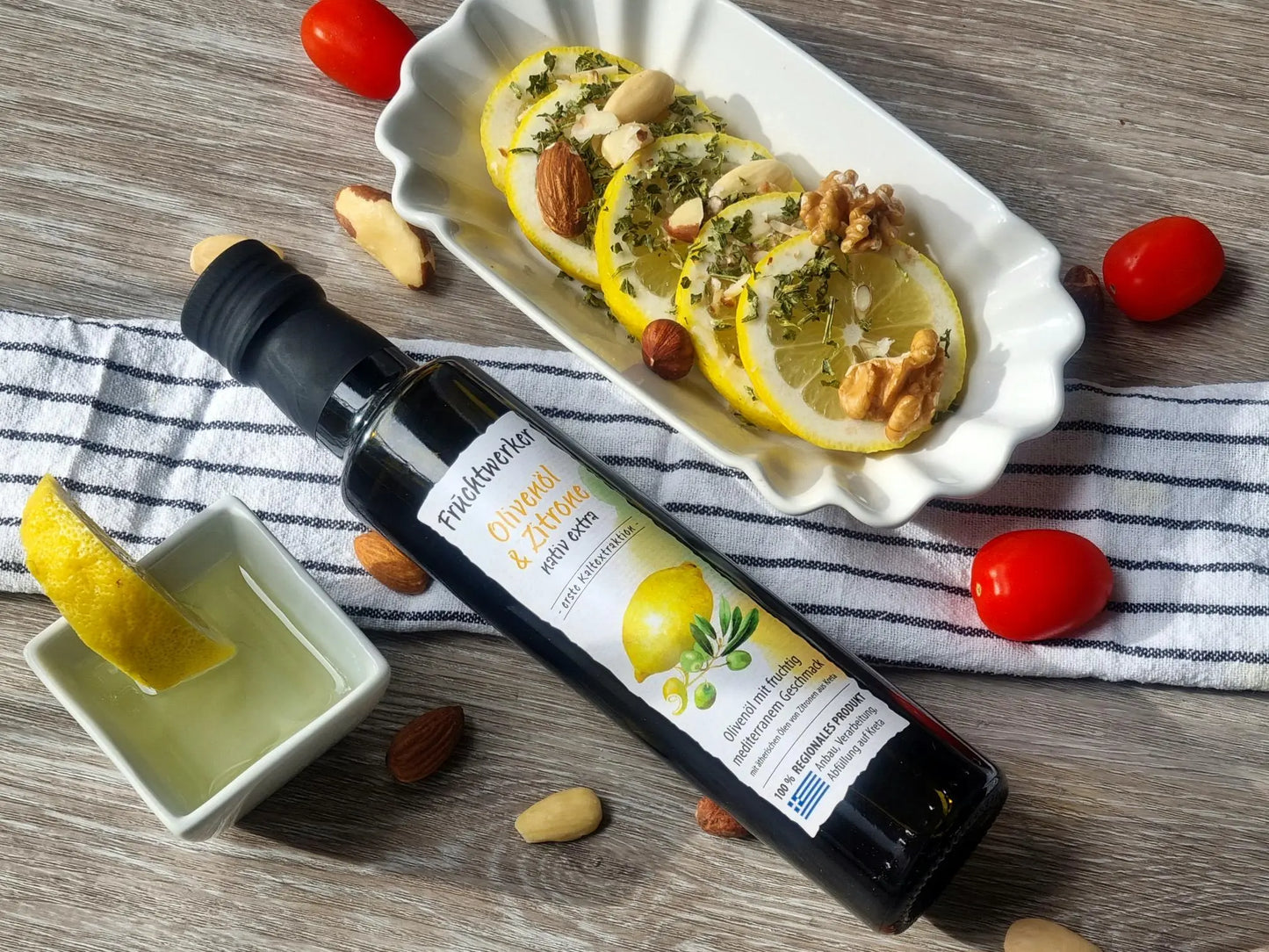 Fruchtwerker Olivenöl mit Zitrone 250ml – Premium Qualität Tasty Pott