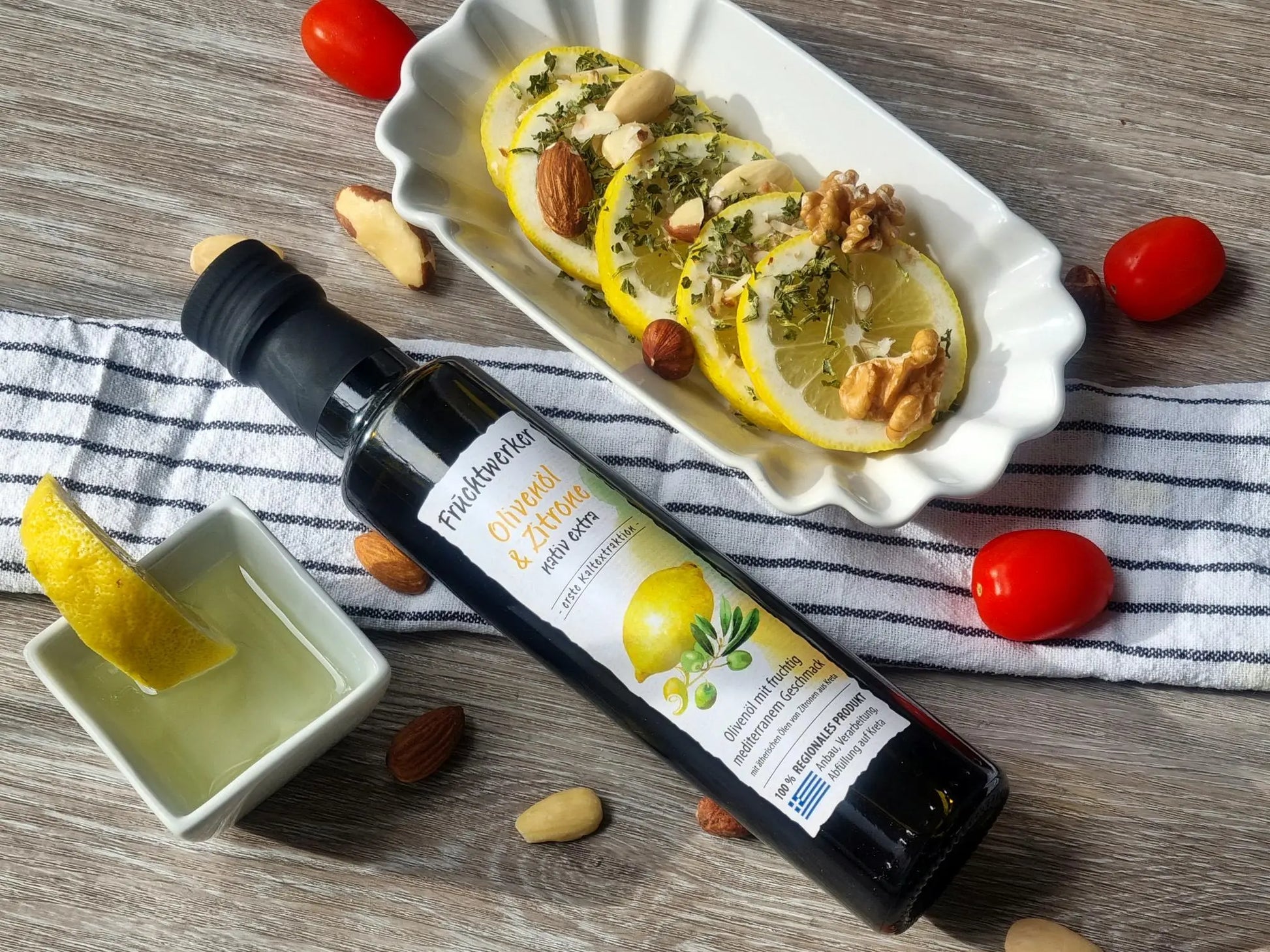 Fruchtwerker Olivenöl mit Zitrone 250ml – Premium Qualität Tasty Pott