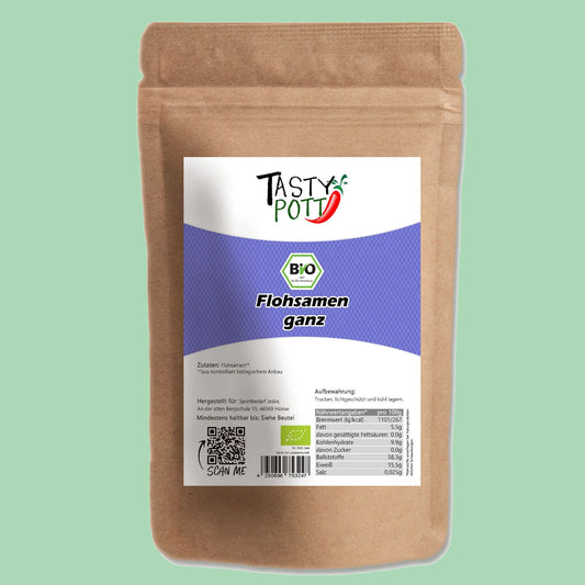Tasty Pott Bio Flohsamen Ganz 1000g Tasty Pott