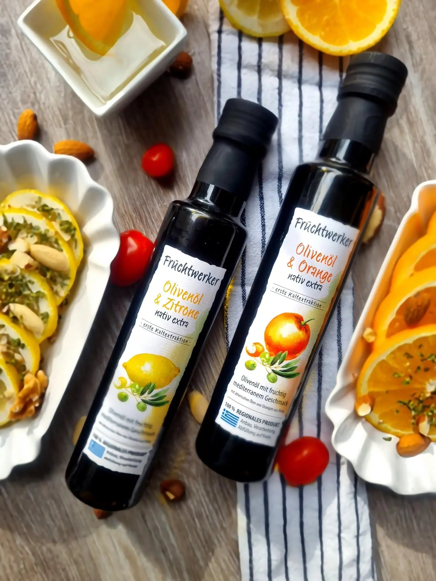 Fruchtwerker Olivenöl Set: Zitrone & Orange 250ml Tasty Pott