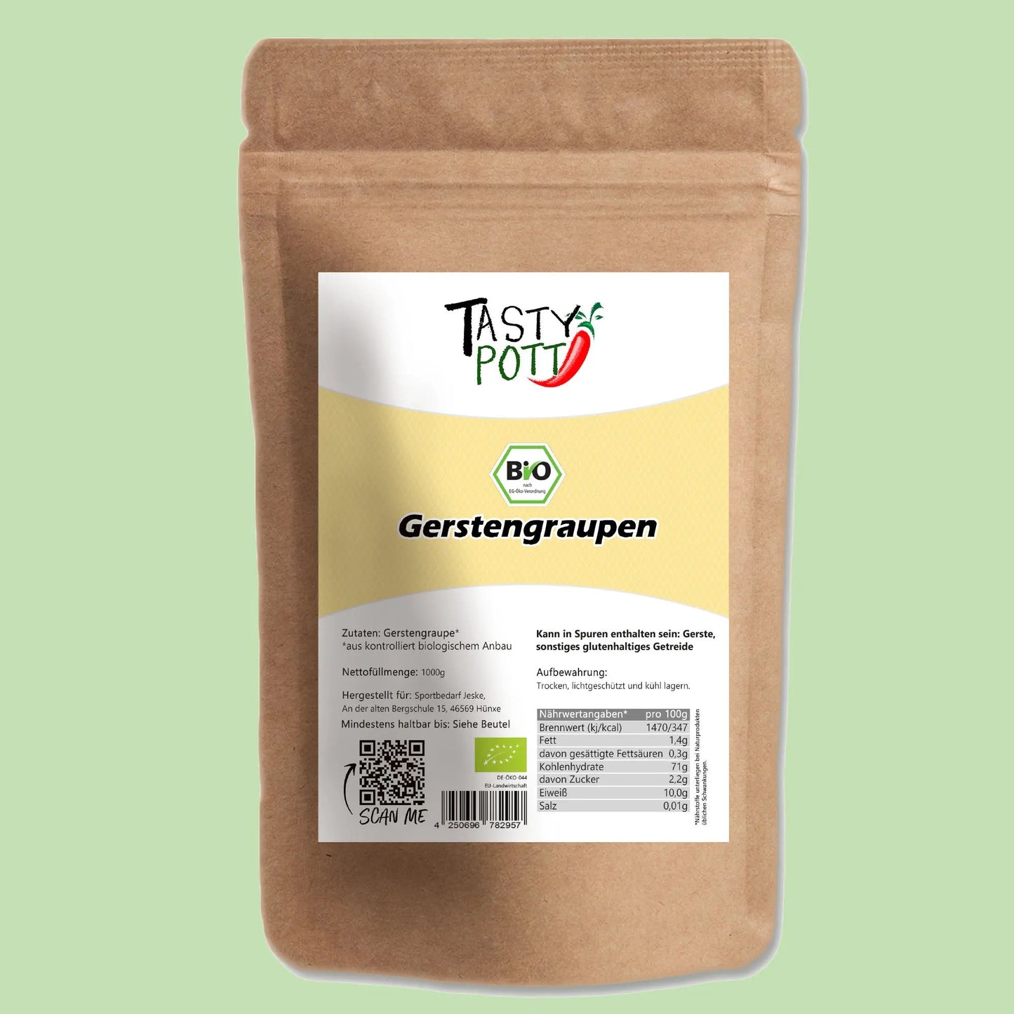 Bio Gerstengraupen 1kg - Tasty Pott Tasty Pott