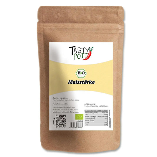 Bio Maisstärke 500g von Tasty Pott - Vielseitig & Glutenfrei - Tasty Pott