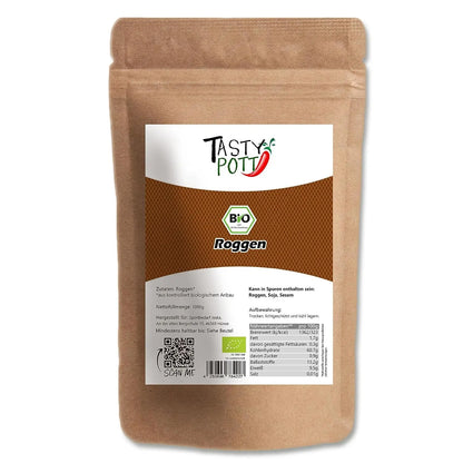 Bio-Roggen ganzes Korn | 1kg Beutel Tasty Pott Tasty Pott