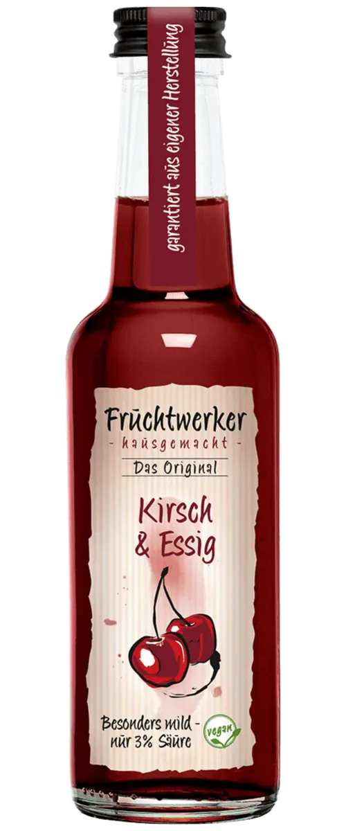 Fruchtwerker Kirschessig 250ml – Intensiver Geschmack - Tasty Pott