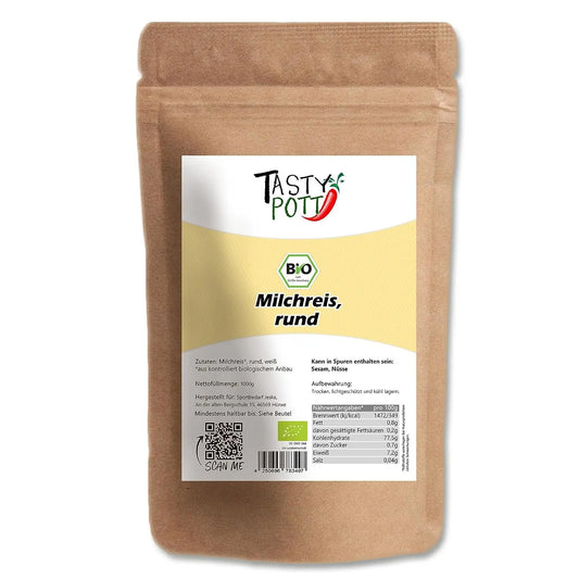 Bio Milchreis 1000g | Cremiger Genuss von Tasty Pott - Tasty Pott