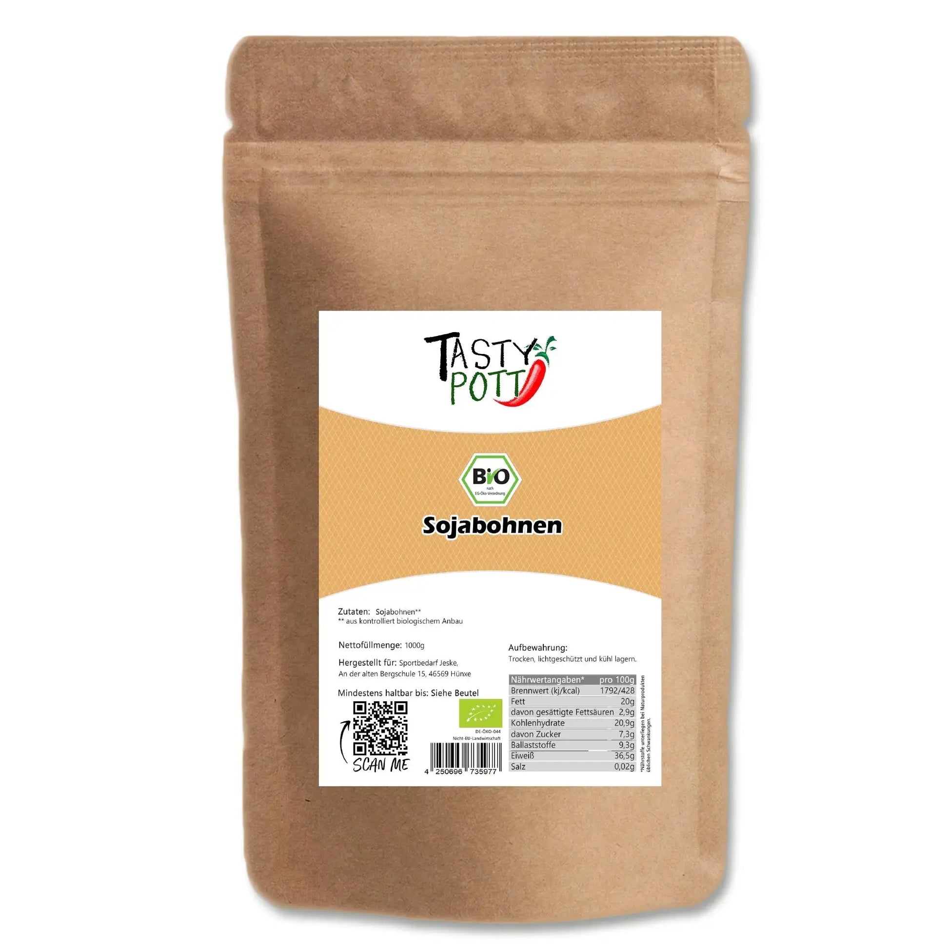 Bio Sojabohnen getrocknet, 1 kg | Tasty Pott Tasty Pott