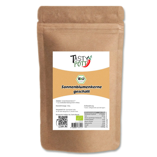 Bio Sonnenblumenkerne geschält 1kg – Tasty Pott - Tasty Pott