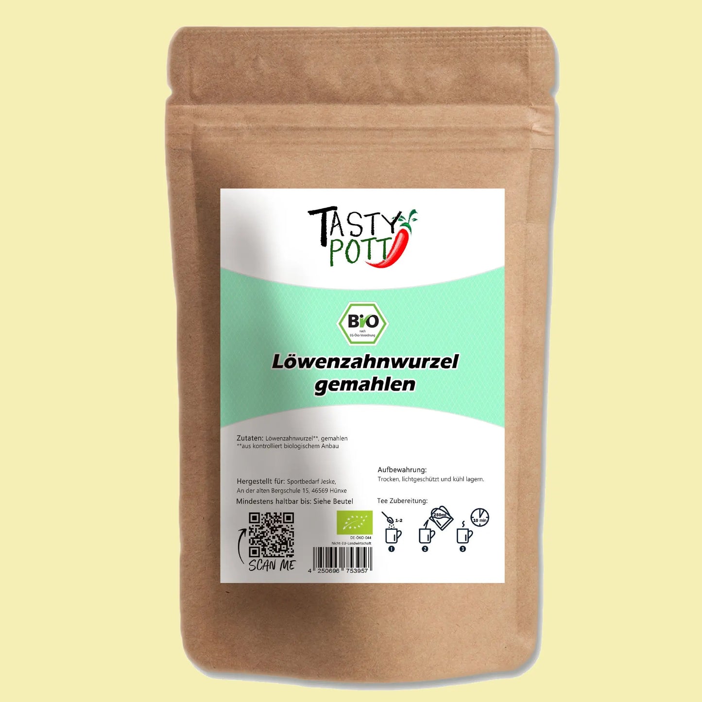 Tasty Pott Bio Löwenzahnwurzel gemahlen 200g Tasty Pott
