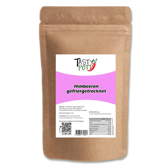 Gefriergetrocknete Himbeeren - 500g Beutel von Tasty Pott Tasty Pott