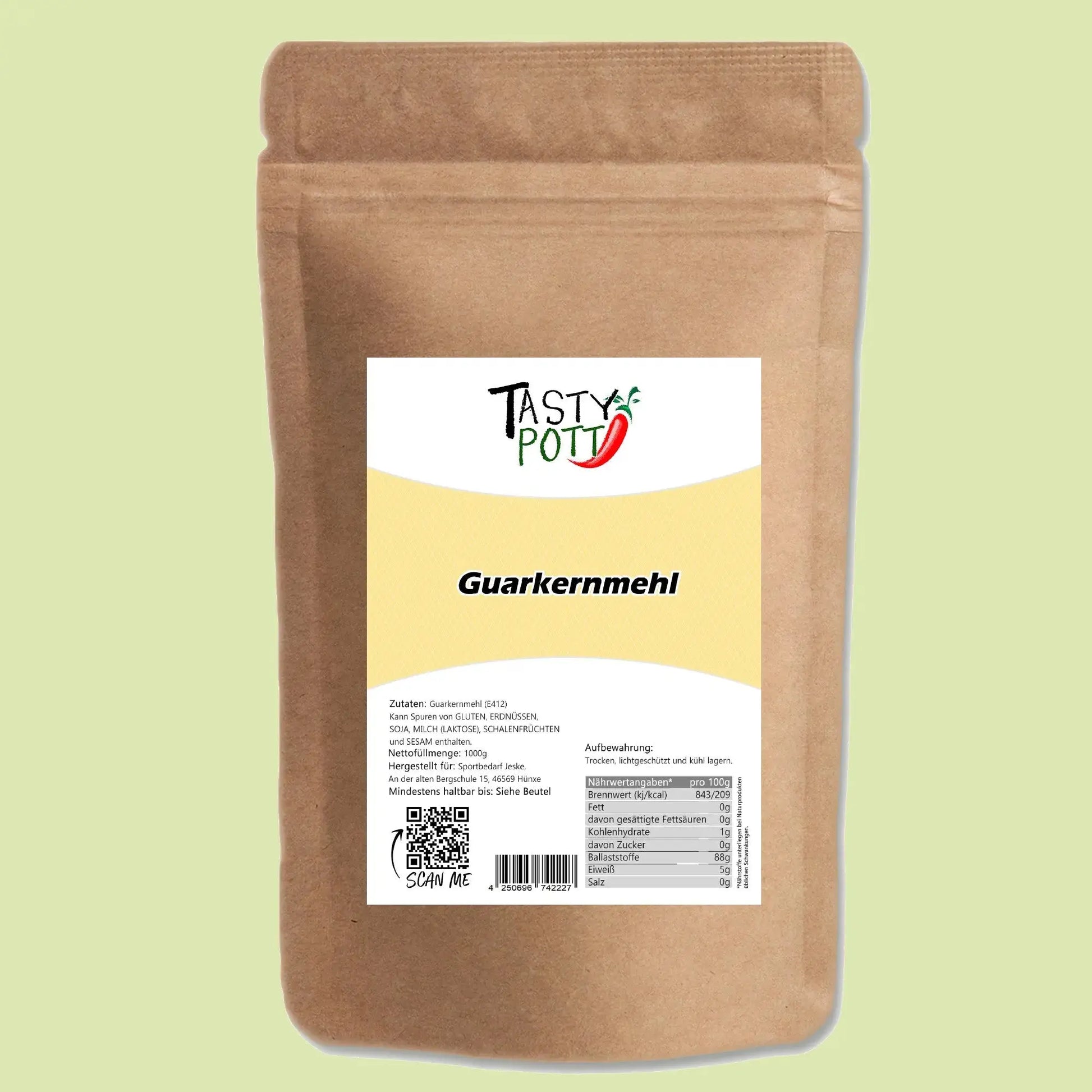 Guarkernmehl - Natürlicher Verdicker - 1kg von Tasty Pott Tasty Pott