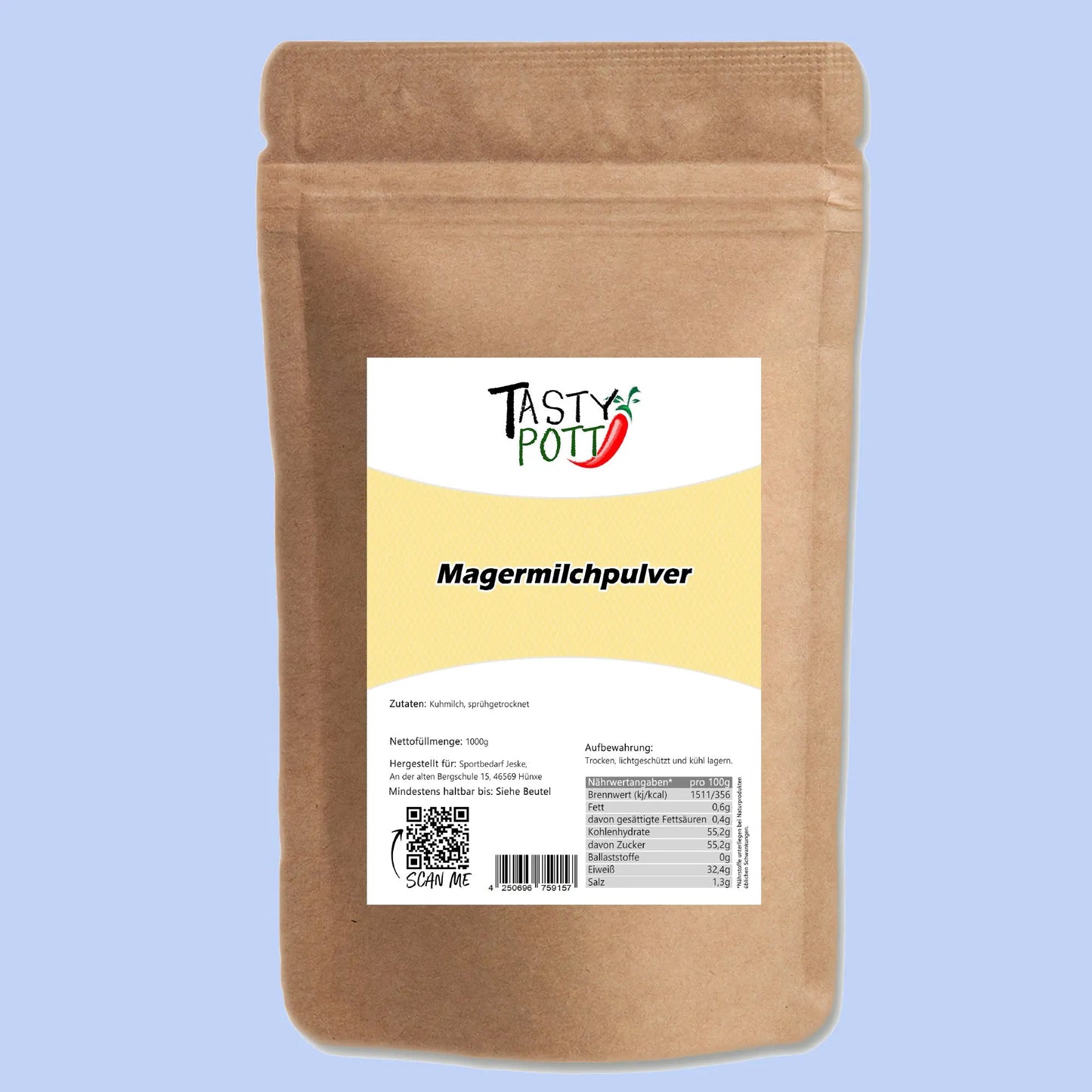 Hochwertiges Magermilchpulver | 1000 g von Tasty Pott - Tasty Pott