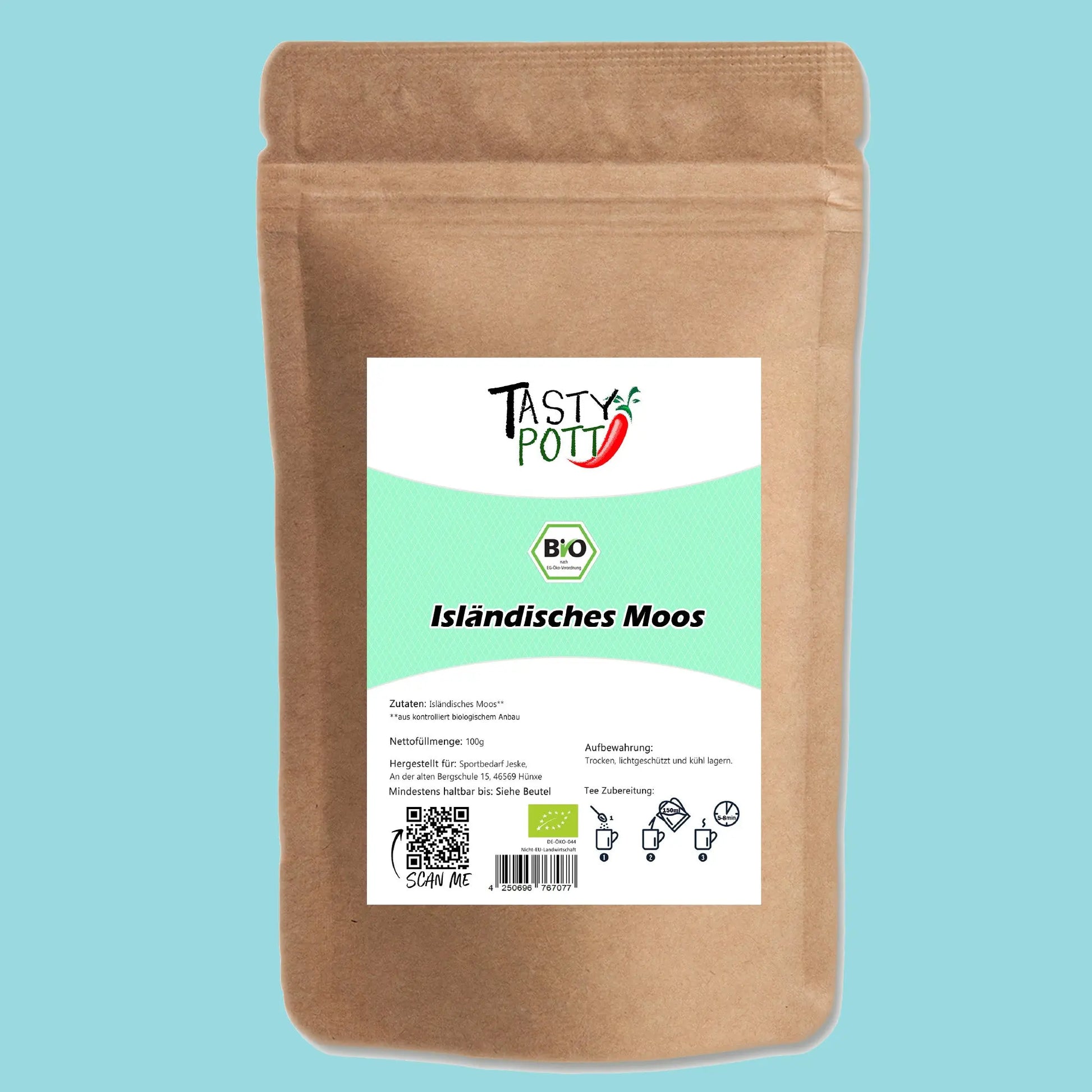 Tasty Pott Bio Isländisches Moos 250g – Trockenblätter Tasty Pott
