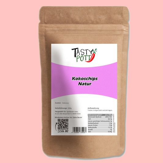 Kokoschips natur - 1 kg Beutel von Tasty Pott Tasty Pott