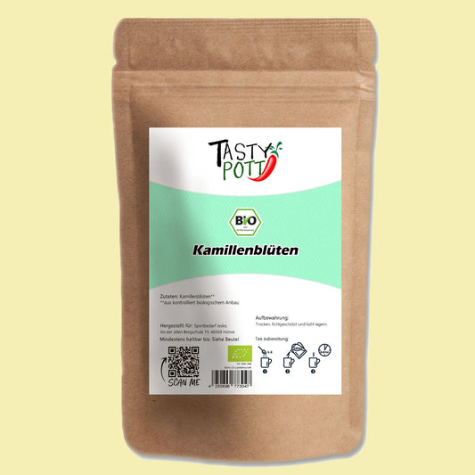 Bio Kamillenblüten getrocknet für aromatischen Tee | 250g Tasty Pott