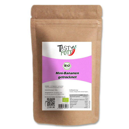 Getrocknete Baby Bananen - 1000g Bio-Snack von Tasty Pott Tasty Pott