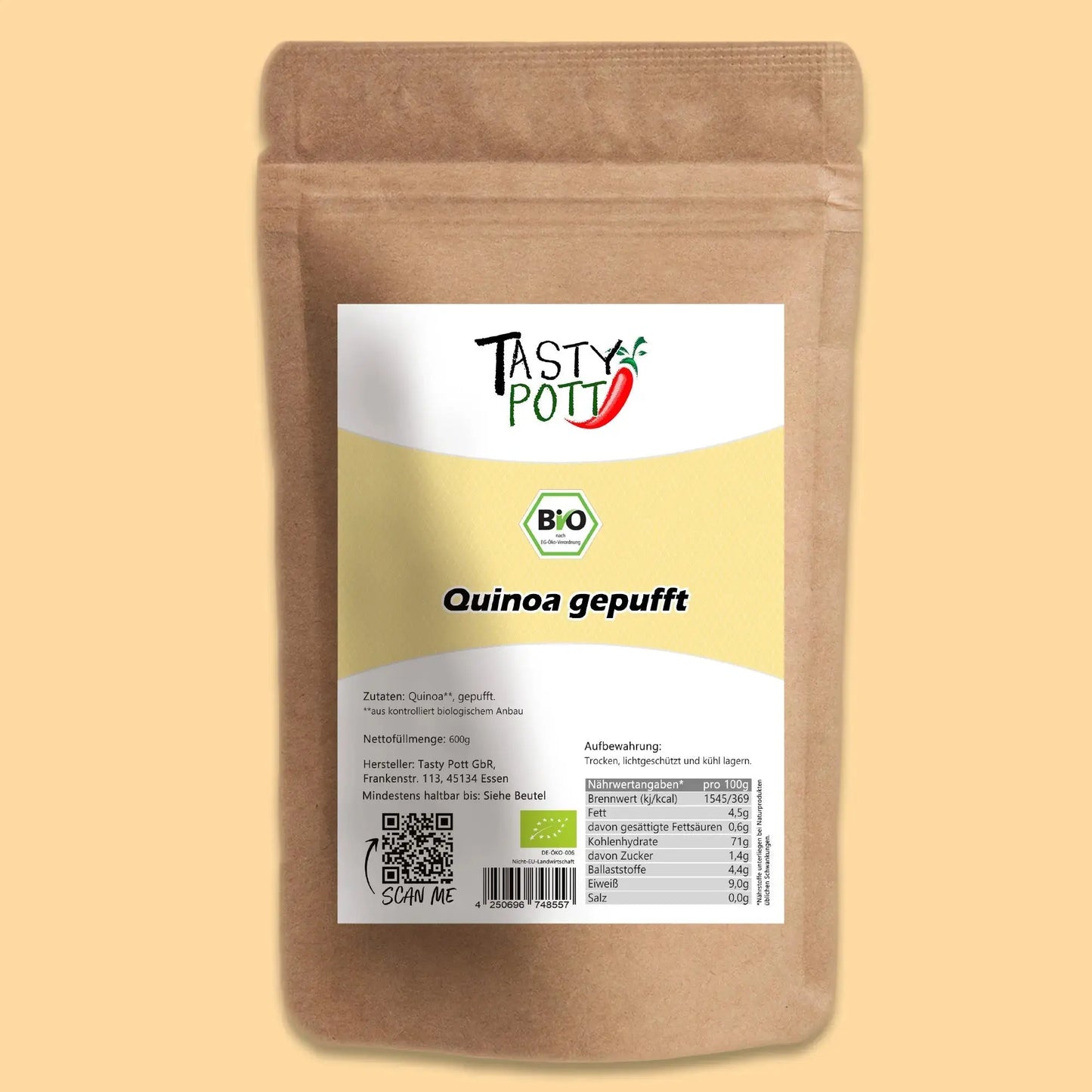 Bio Quinoa gepufft - 600g Beutel | Tasty Pott Tasty Pott