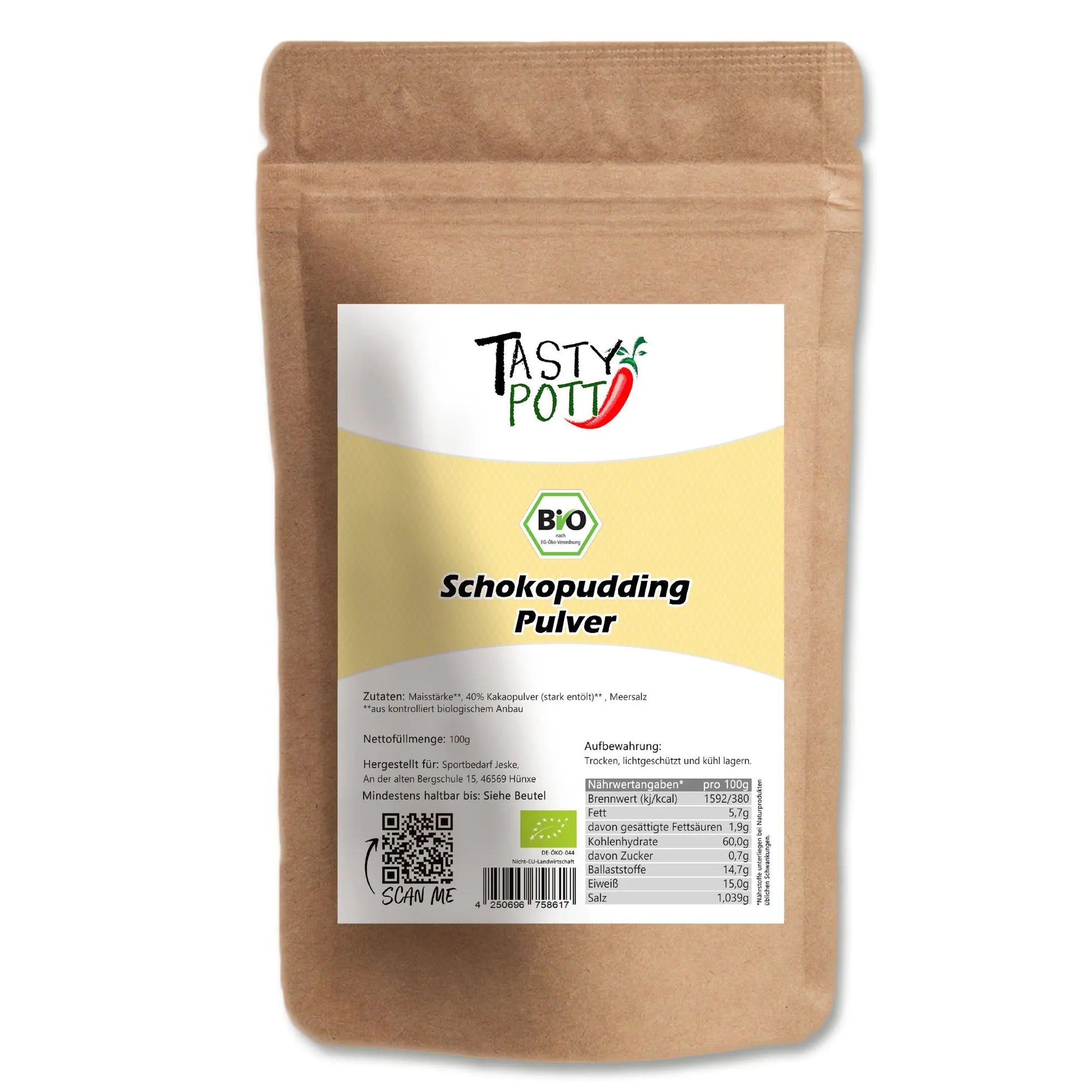 Bio Schoko Pudding Pulver - 100g Tasty Pott Tasty Pott