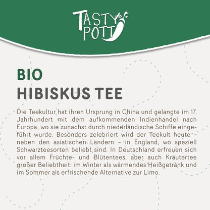 Bio Hibiskusblüten Tee - 20g Dose von Tasty Pott - Tasty Pott