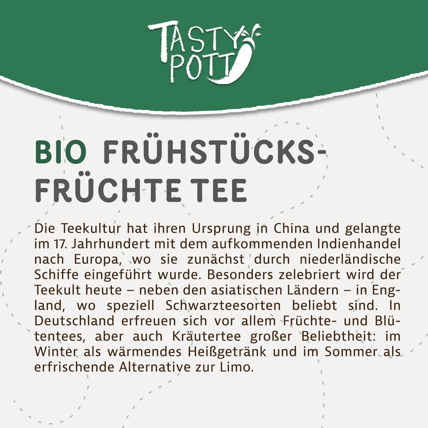 Bio Frühstücks Früchte Tee - 70g Dose von Tasty Pott - Tasty Pott
