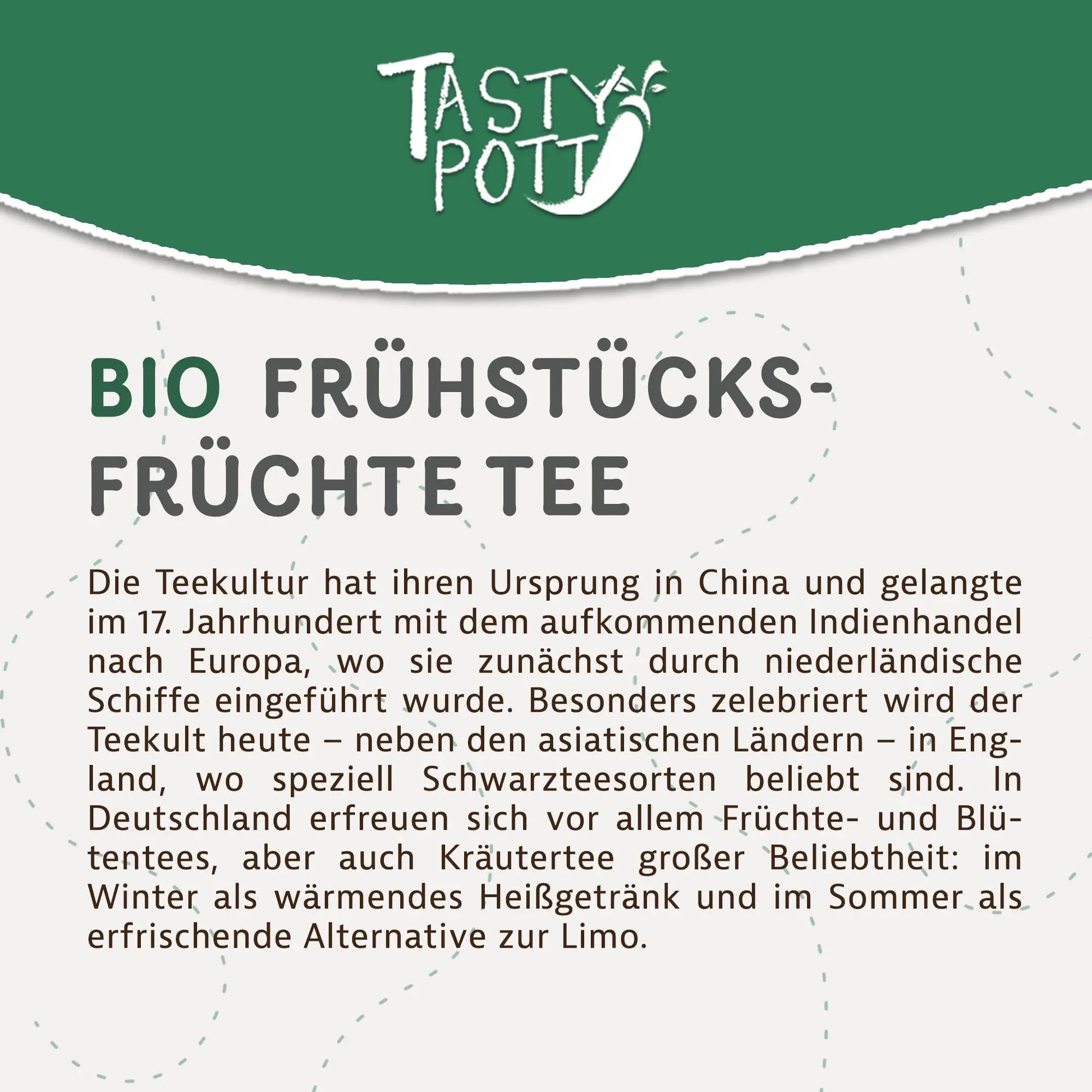 Bio Frühstücks Früchte Tee - 70g Dose von Tasty Pott - Tasty Pott
