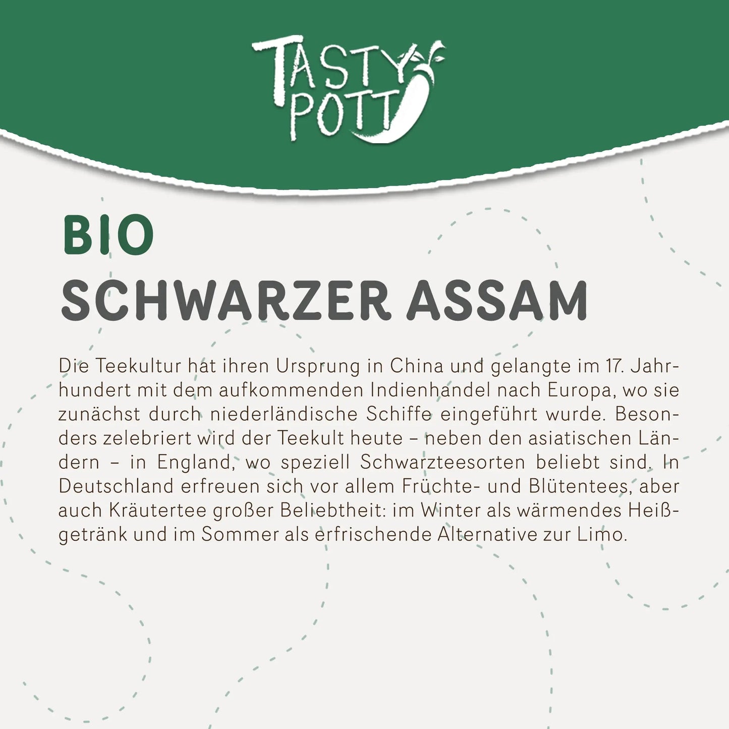 Bio Assam Tee Premium - 50g Dose von Tasty Pott - Tasty Pott