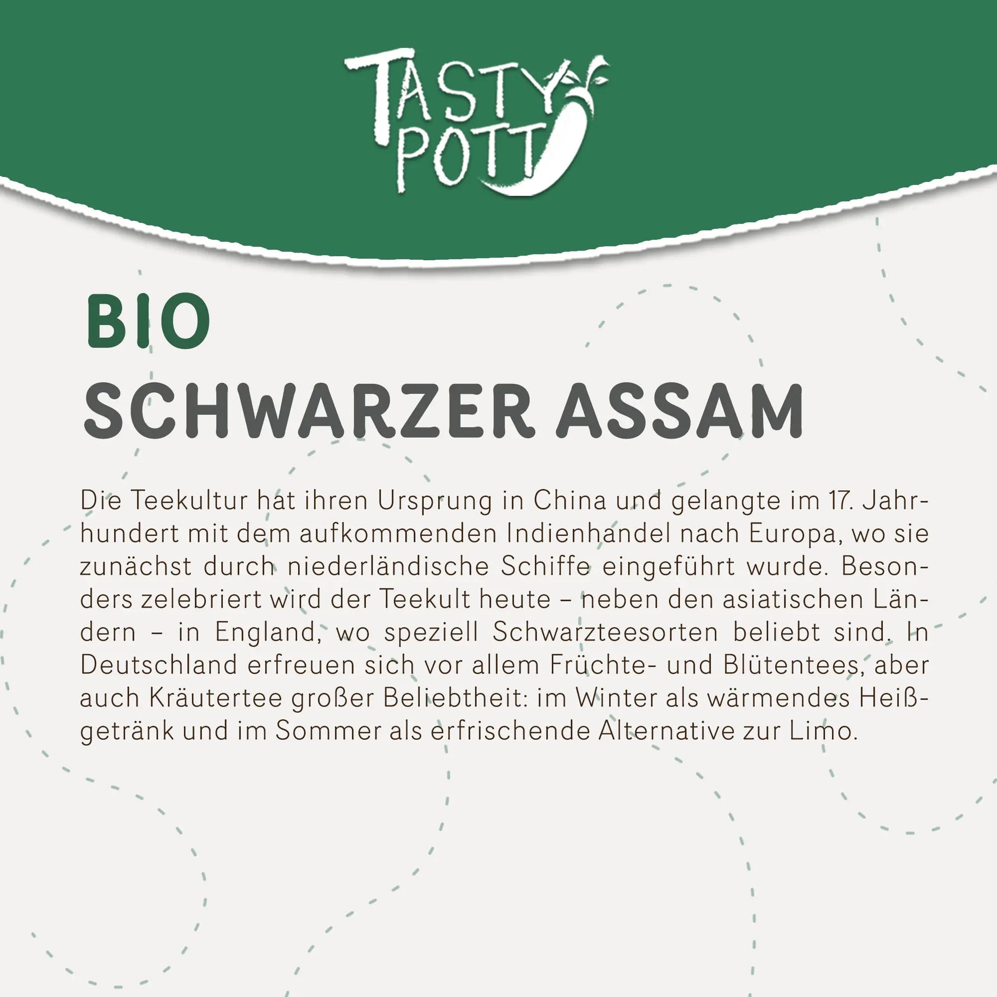 Bio Assam Tee Premium - 50g Dose von Tasty Pott - Tasty Pott