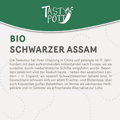 Bio Assam Tee Premium - 50g Dose von Tasty Pott - Tasty Pott
