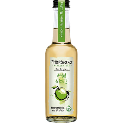 Fruchtwerker Apfelessig 250ml Flasche mit aromatischem Fruchtessig für Salate und Saucen