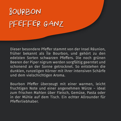 Bourbon Pfeffer schwarz ganz 50g - Tasty Pott - Tasty Pott