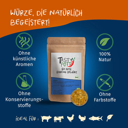 Bio Nasi Goreng Gewürzmischung - 40g Dose von Tasty Pott - Tasty Pott
