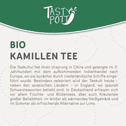 Bio Kamillenblüten Tee - Lose Kamille in 20g Dose - Tasty Pott