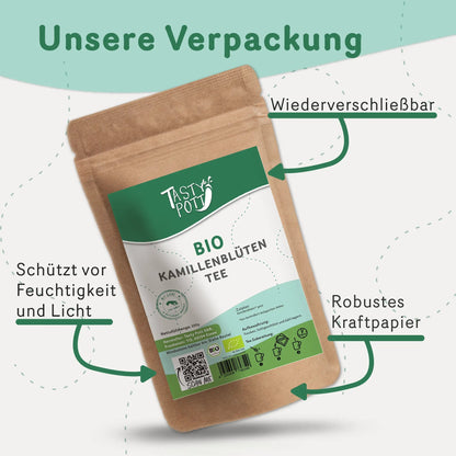 Bio Kamillenblüten Tee - Lose Kamille in 20g Dose - Tasty Pott