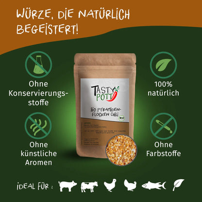 Bio Pyramidensalz mit Chili - 85g Dose | Tasty Pott - Tasty Pott