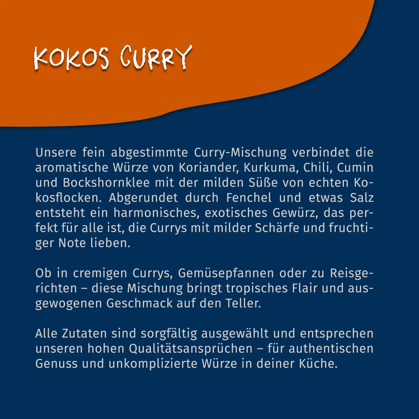 Kokos Curry Gewürz - Tasty Pott 100g - Tasty Pott