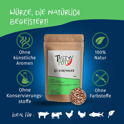 Tasty Pott Bio Koriander ganz - Nachfüllbeutel 100g - Tasty Pott