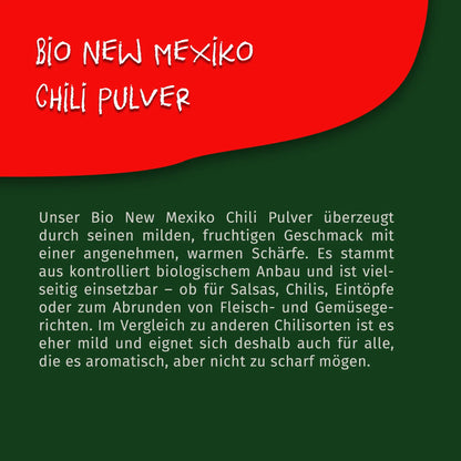 Tasty Pott Bio New Mexiko Chili Pulver Nachfüllbeutel 100g - Tasty Pott