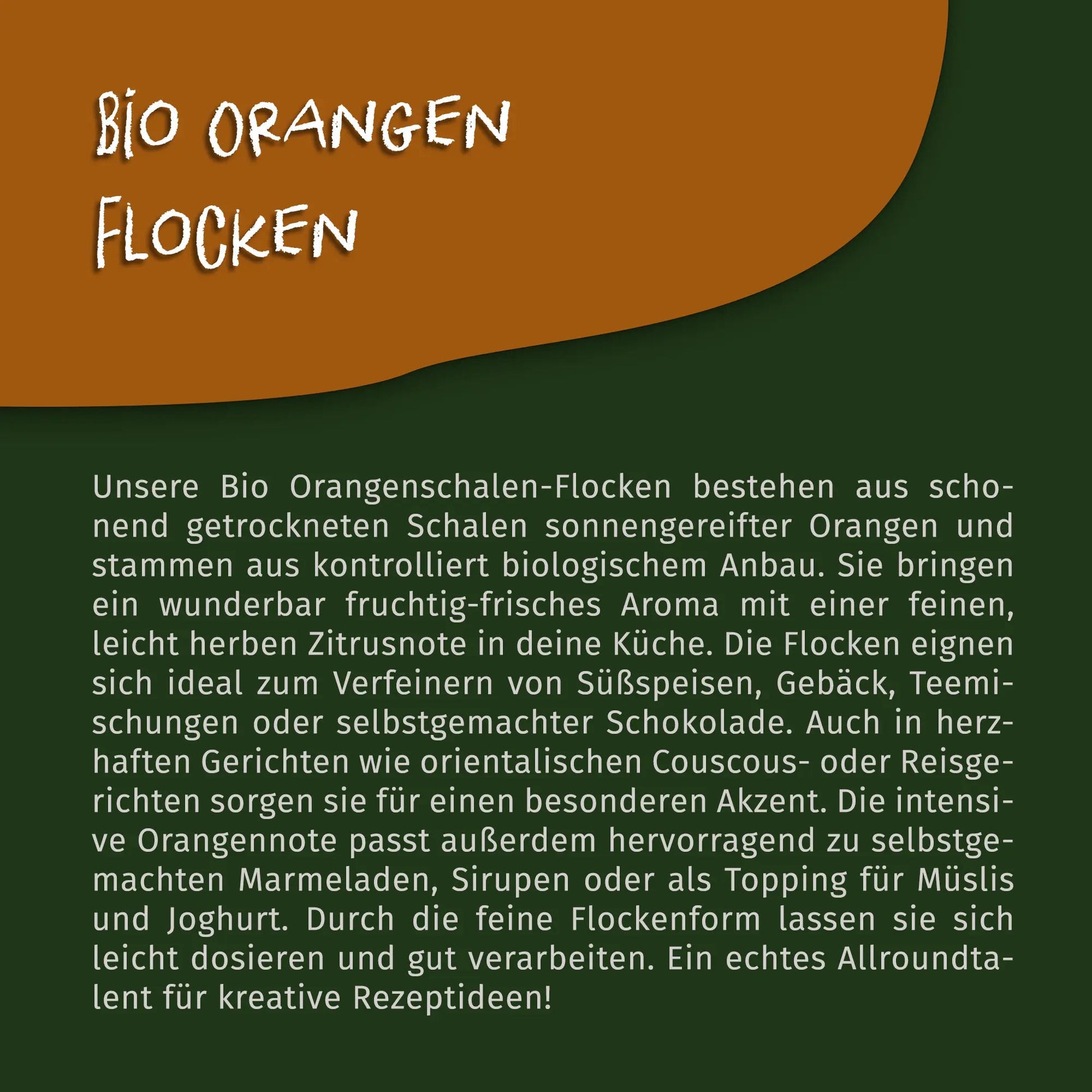 Bio Orangenschalen Flocken - Nachfüllbeutel - Tasty Pott