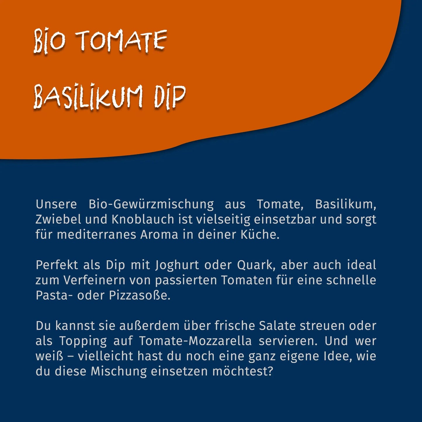 Tomate Basilikum Dip | Bio Gewürzmischung | 250g - Tasty Pott