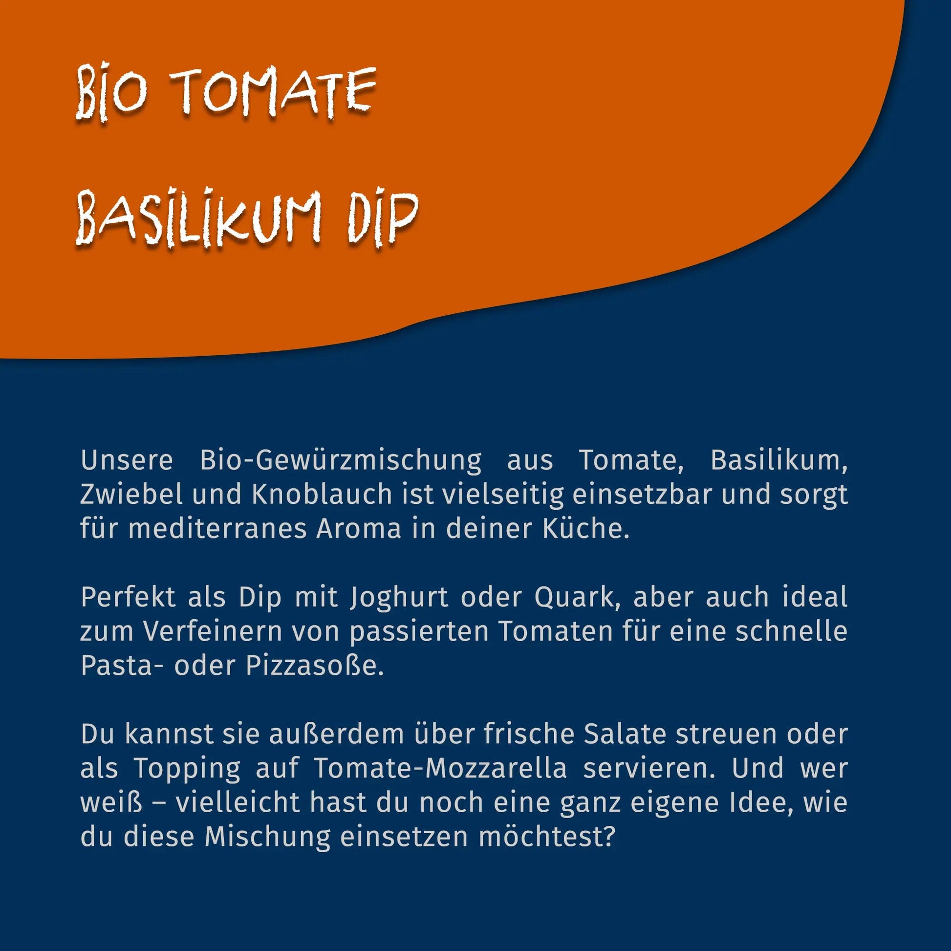 Tomate Basilikum Dip | Bio Gewürzmischung | 250g - Tasty Pott