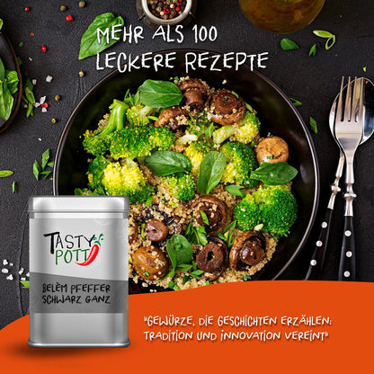 Belem Pfeffer schwarz ganz - 250g Beutel von Tasty Pott - Tasty Pott