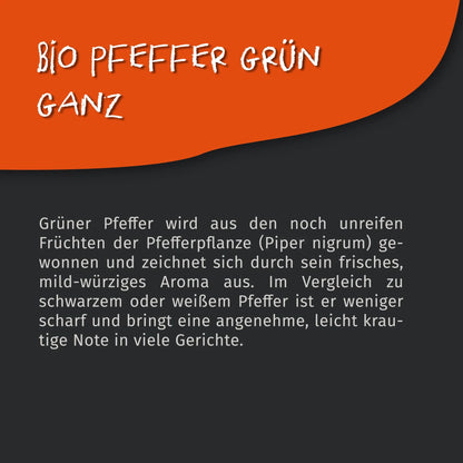 Tasty Pott Bio Grüner Pfeffer | 40g Dose - Tasty Pott