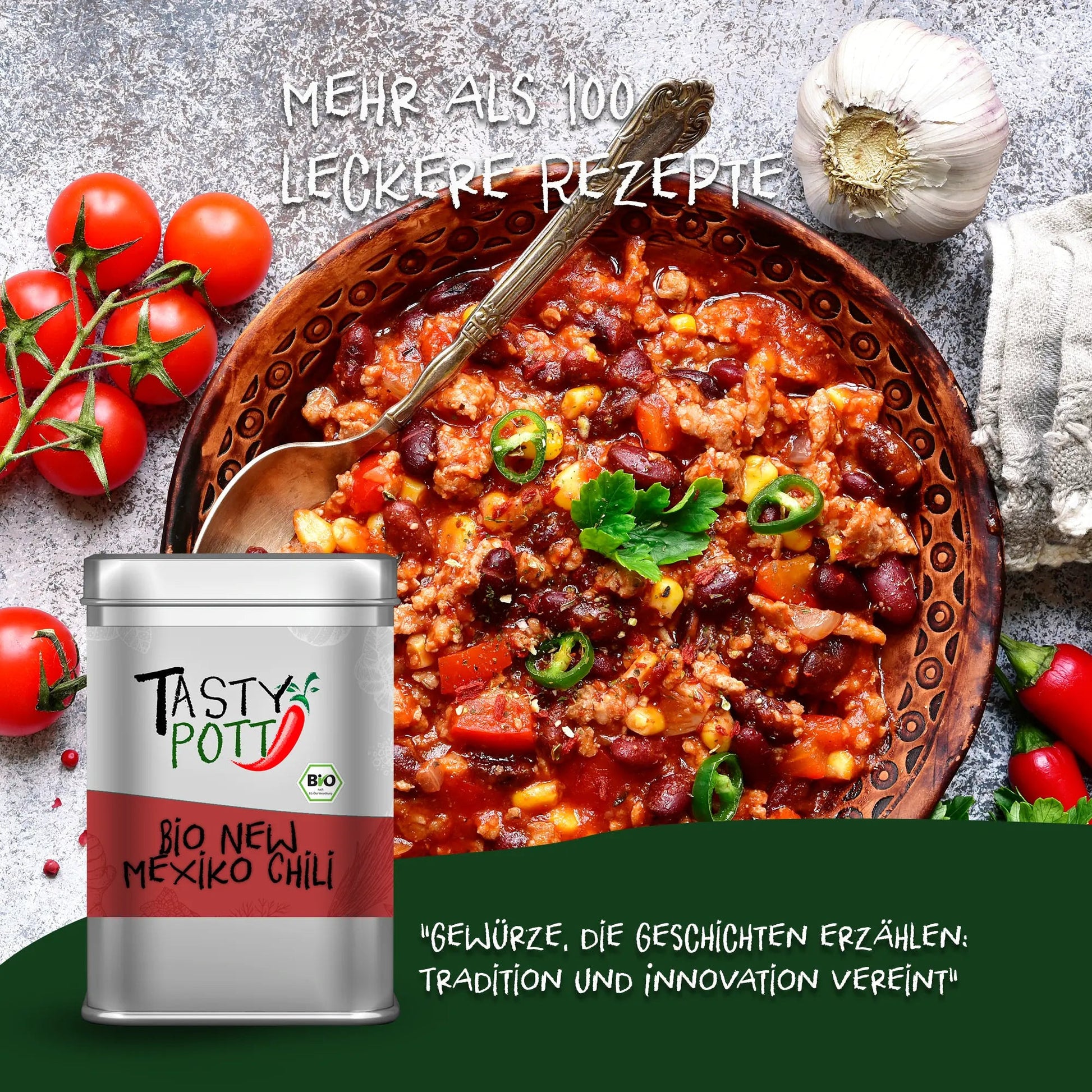 Bio New Mexico Chili Pulver - 80g Dose von Tasty Pott Tasty Pott
