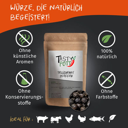 Tellicherry Pfeffer ganz 80g – Tasty Pott Tasty Pott